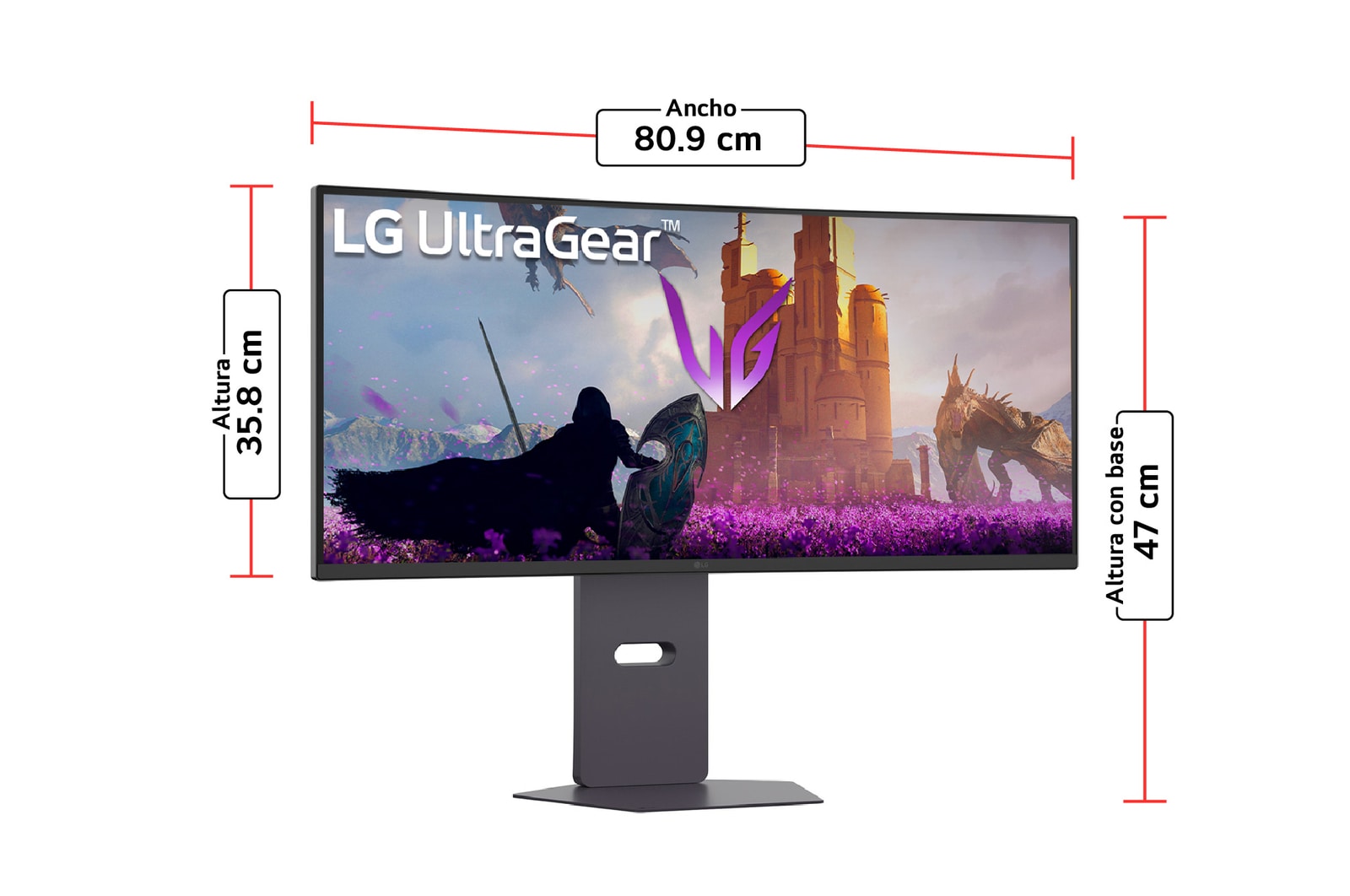 Monitor LG UltraGear Dimenciones